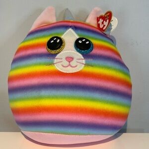NEW 2021 TY Squish-a-Boos HEATHER the Cat Cushion Pillow (Size 10")